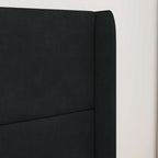 Oreja de cabecero Negro 80 x 16 x 4 cm Terciopelo