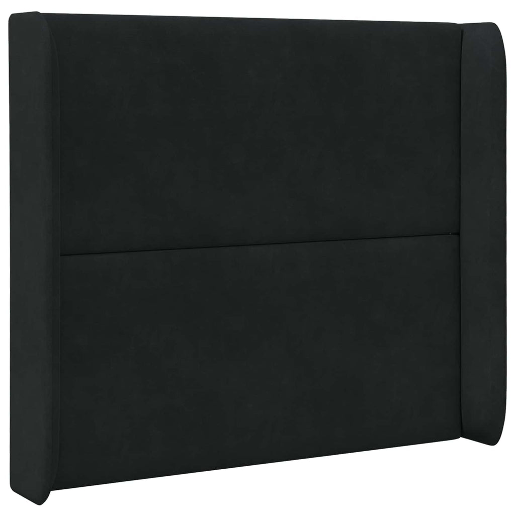 Oreja de cabecero Negro 80 x 16 x 4 cm Terciopelo