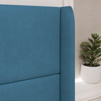 Oreja de cabecero Azul 80 x 16 x 4 cm Terciopelo