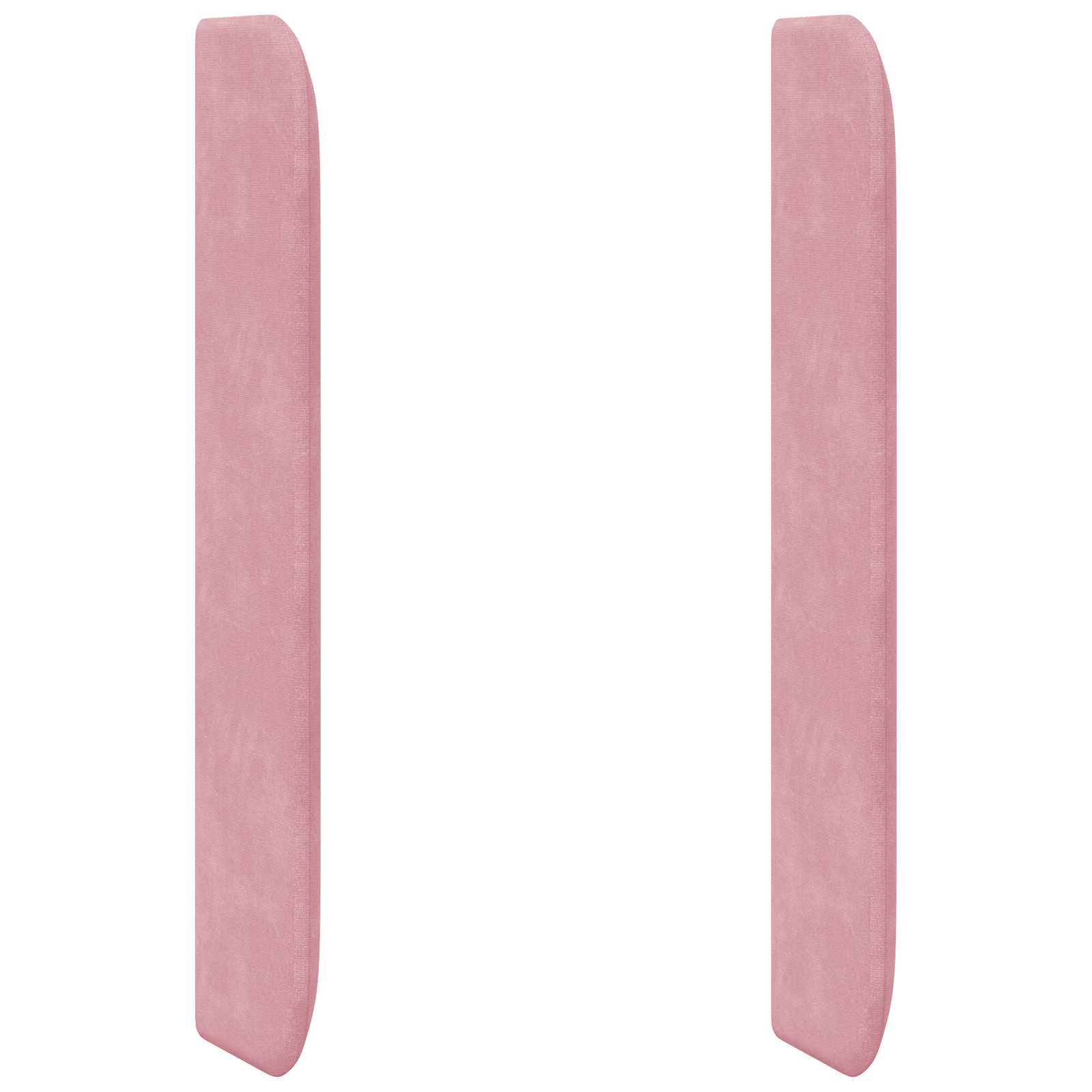 Oreja de cabecero Rosa 80 x 16 x 4 cm Terciopelo