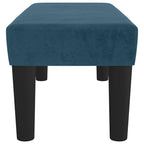 Banco de terciopelo azul oscuro 70x30x30 cm