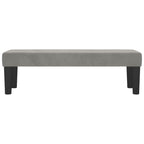 Banco de terciopelo gris claro 100x30x30 cm