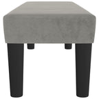 Banco de terciopelo gris claro 100x30x30 cm