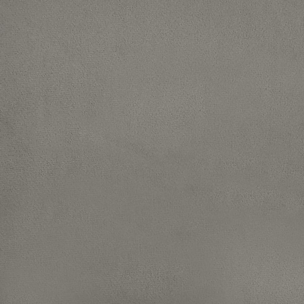 Banco de terciopelo gris claro 100x30x30 cm