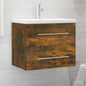 Sonoma grey plywood bathroom vanity with sink