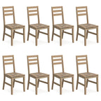 Sillas de comedor 8 unidades madera maciza de acacia