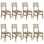 Sillas de comedor 8 unidades madera maciza de acacia