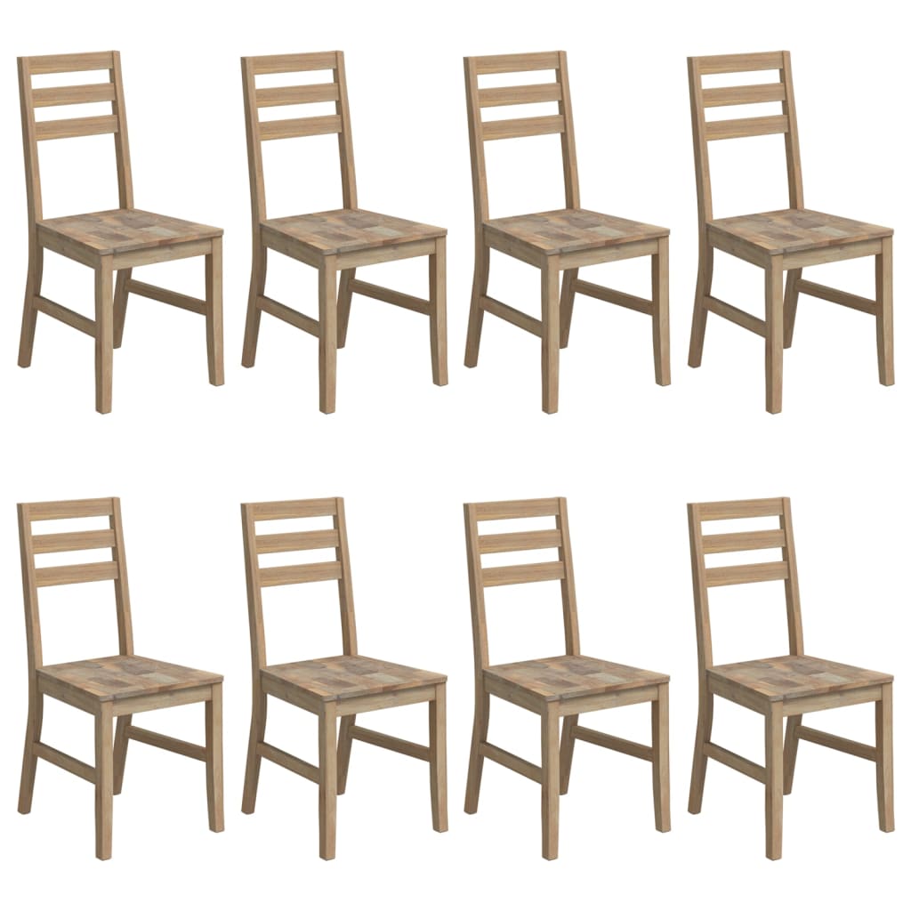 Sillas de comedor 8 unidades madera maciza de acacia