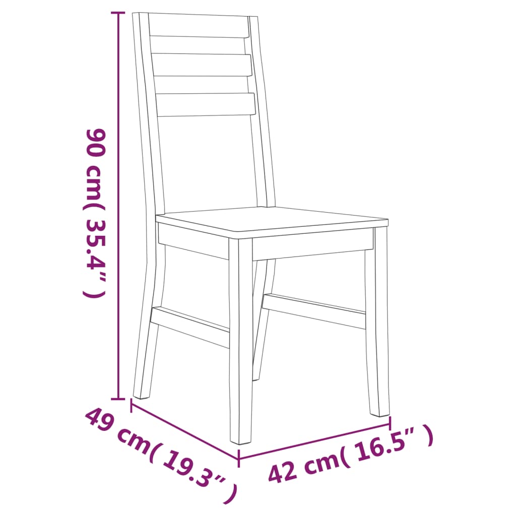 Sillas de comedor 8 unidades madera maciza de acacia