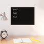 Black Tempered Glass Magnetic Wall-Mounted Whiteboard 100x60 cm