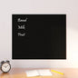Black Tempered Glass Magnetic Wall-Mounted Whiteboard 100x60 cm