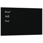 Pizarra magnética de pared vidrio templado negro 100x60 cm