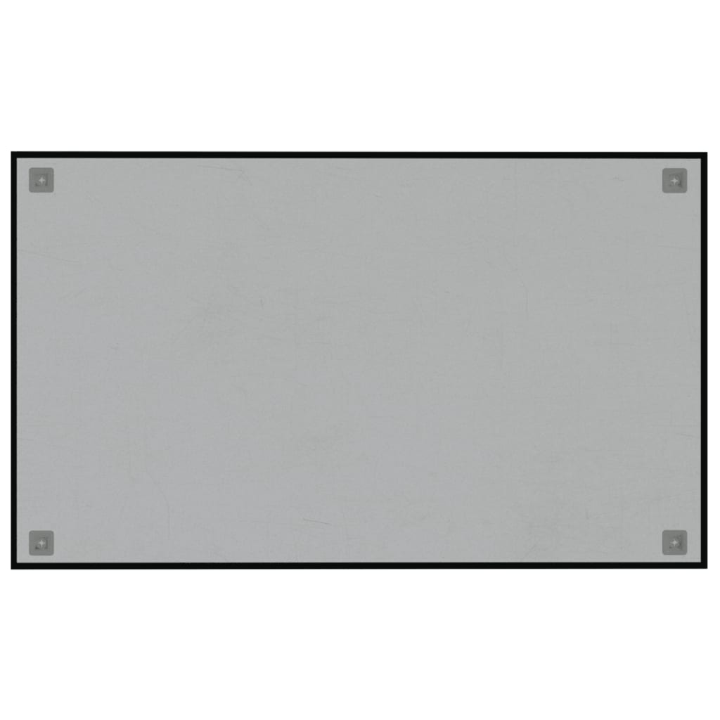 Pizarra magnética de pared vidrio templado negro 100x60 cm