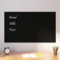 Black Tempered Glass Magnetic Wall-Mounted Whiteboard 100x60 cm