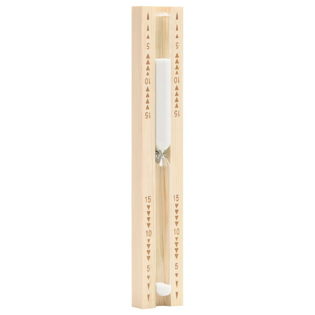 Higrotermógrafo y reloj de arena para sauna 2 en 1 madera pino