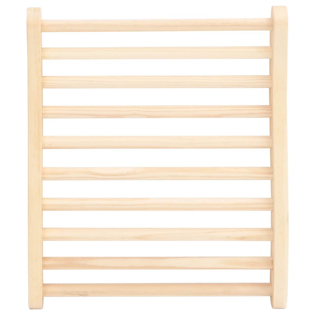 Respaldo de sauna madera maciza de pino en forma de S