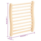 Respaldo de sauna madera maciza de pino en forma de S