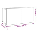 Set de muebles de TV 2 pzas madera contrachapada roble ahumado