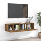 2-piece TV cabinet set smoked oak plywood