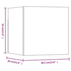 Juego de muebles de pared para TV contrachapado gris Sonoma