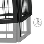 Corral para perros 4 paneles acero con recubrimiento en polvo