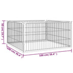 Corral para perros 4 paneles acero con recubrimiento en polvo