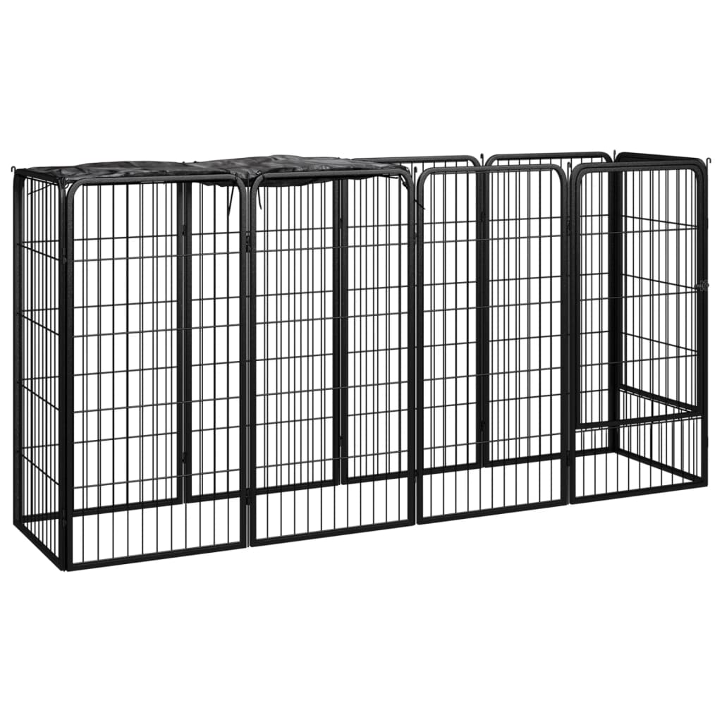 4-panel powder-coated steel dog pen