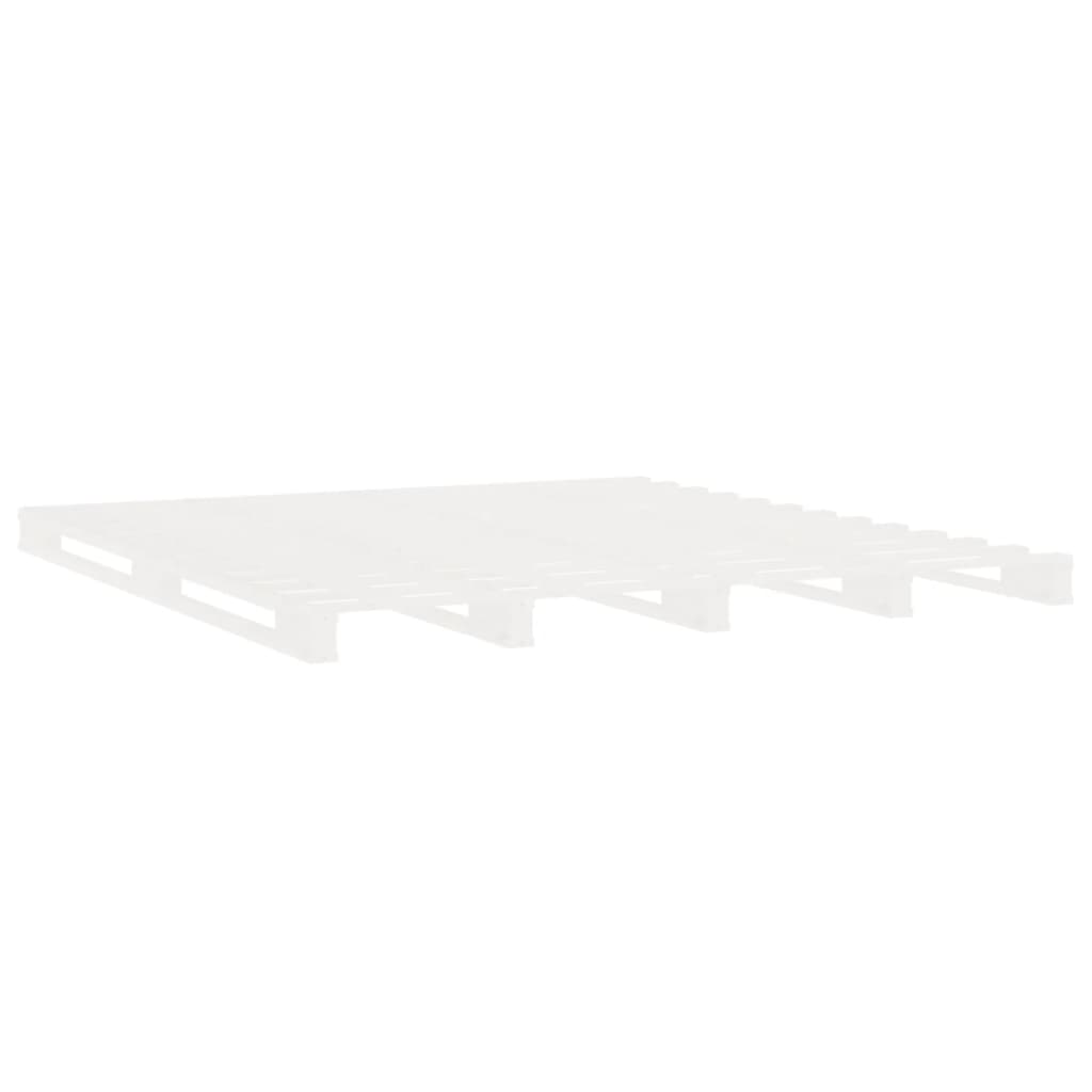 Cama sin colchón madera maciza de pino blanca 180x200 cm