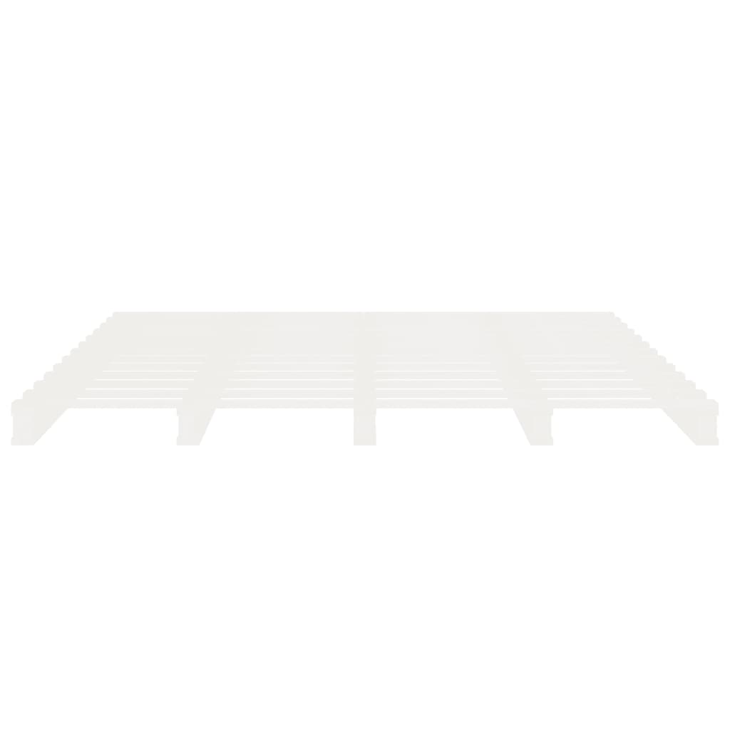 Cama sin colchón madera maciza de pino blanca 180x200 cm