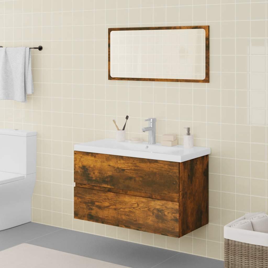 Conjunto de muebles de baño 3 piezas color roble Sonoma