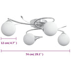 Lámpara de techo pantallas cristal redonda 4 bombillas LED G9