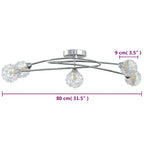 Lámpara de techo con pantallas de alambre 5 bombillas LED G9
