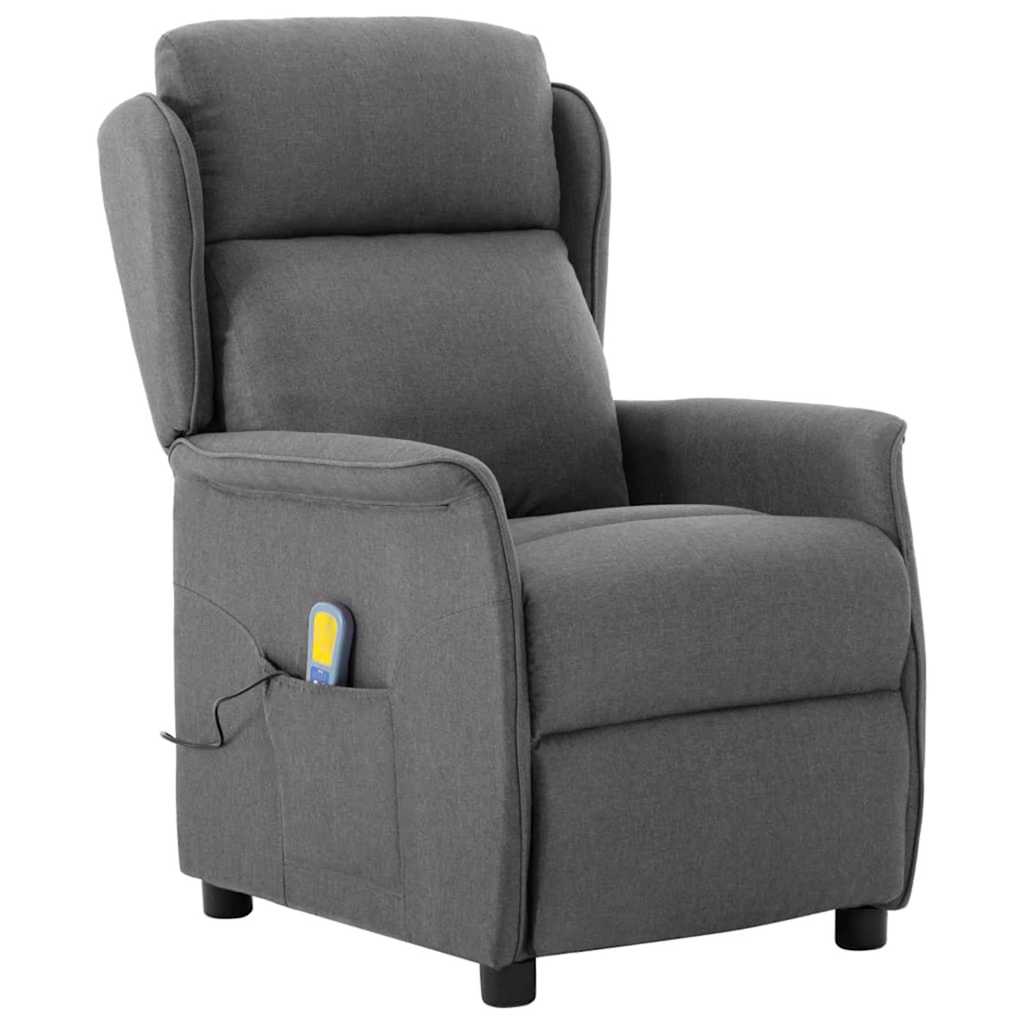 Silla de masaje con cojín Crema 93.5 x 67.5 x 101.5 cm tela
