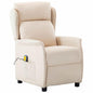 Cadeira de Massagens com Almofada Creme 93.5 x 67.5 x 101.5 cm tecido