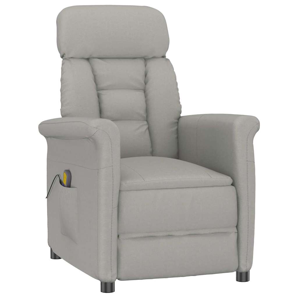 Silla de masaje con cojín Crema 93.5 x 67.5 x 101.5 cm tela