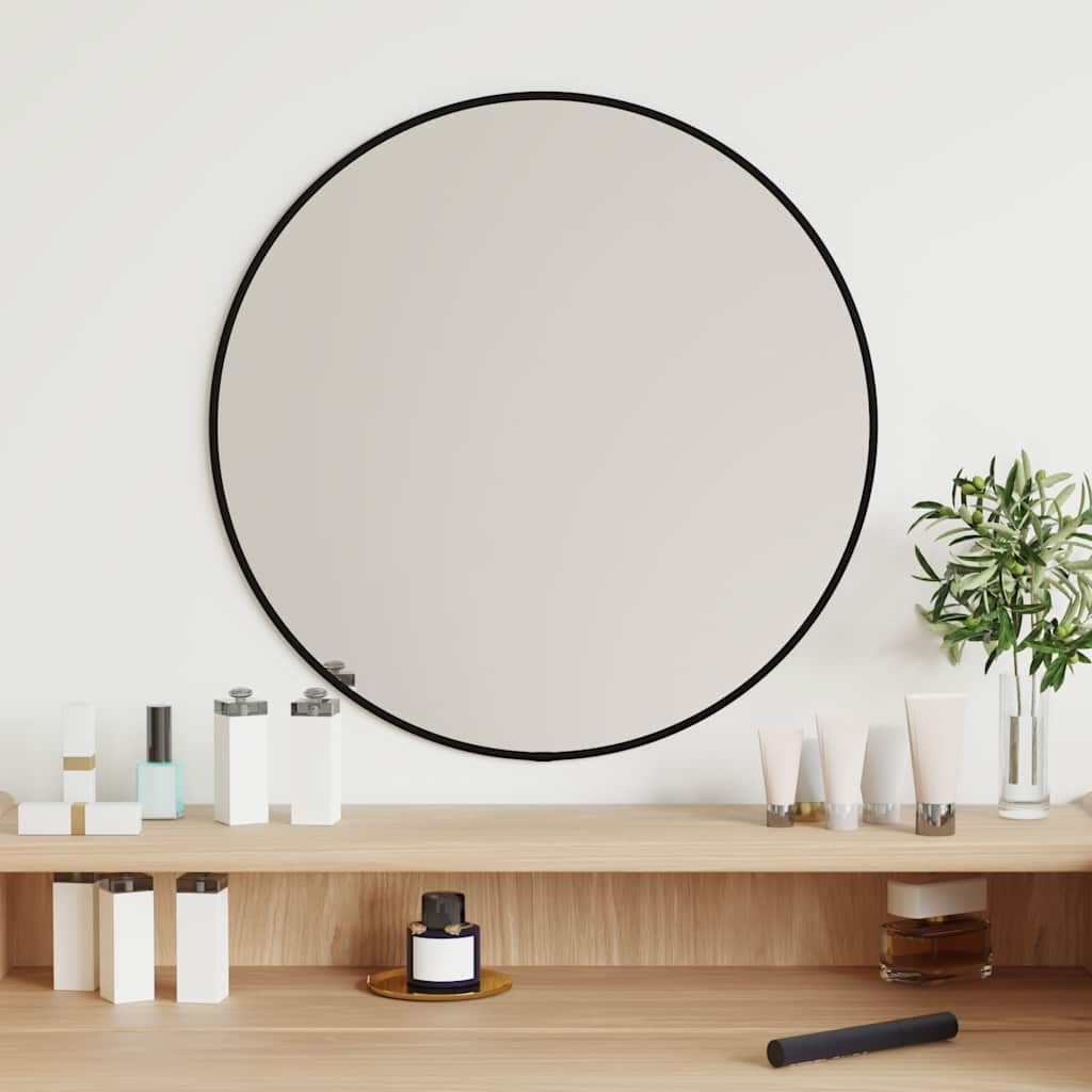 Espejo de pared arco de hierro negro 100x110 cm
