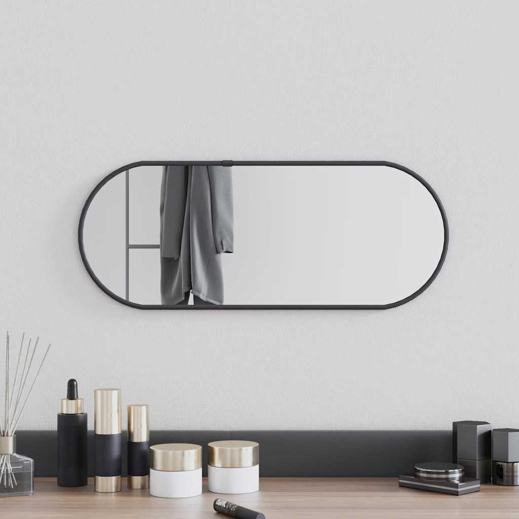Espejo de pared arco de hierro negro 100x110 cm