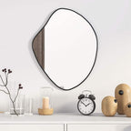 Espejo de pared arco de hierro negro 100x110 cm