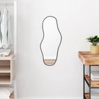 Espejo de pared arco de hierro negro 100x110 cm