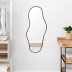 Espejo de pared arco de hierro negro 100x110 cm