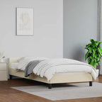 Cama con cabecero madera de ingeniería blanca 90x190 cm