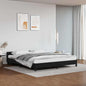 Estructura de cama con cabecero sin colchón negro 140x190 cm
