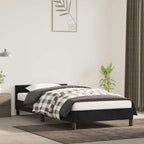 Cama con cabecero madera de ingeniería blanca 90x190 cm