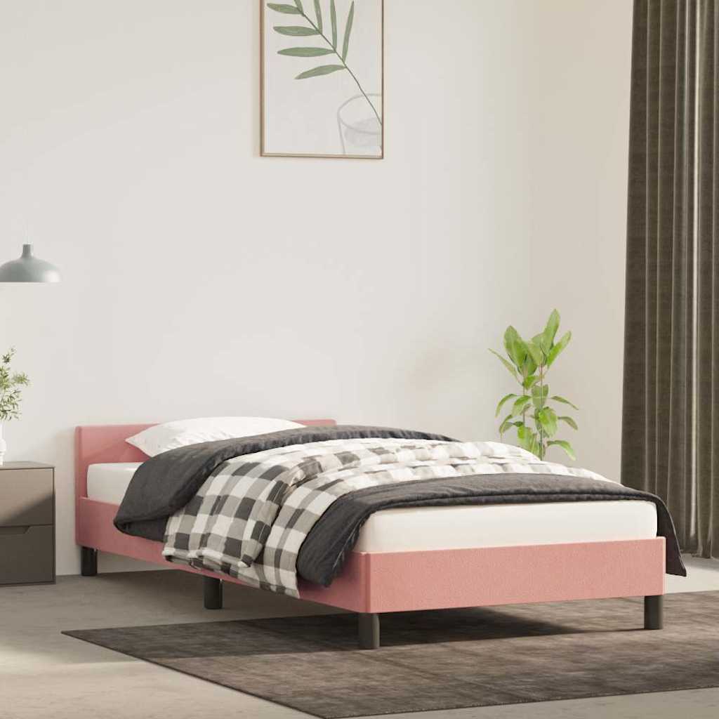 Cama con cabecero madera de ingeniería blanca 90x190 cm