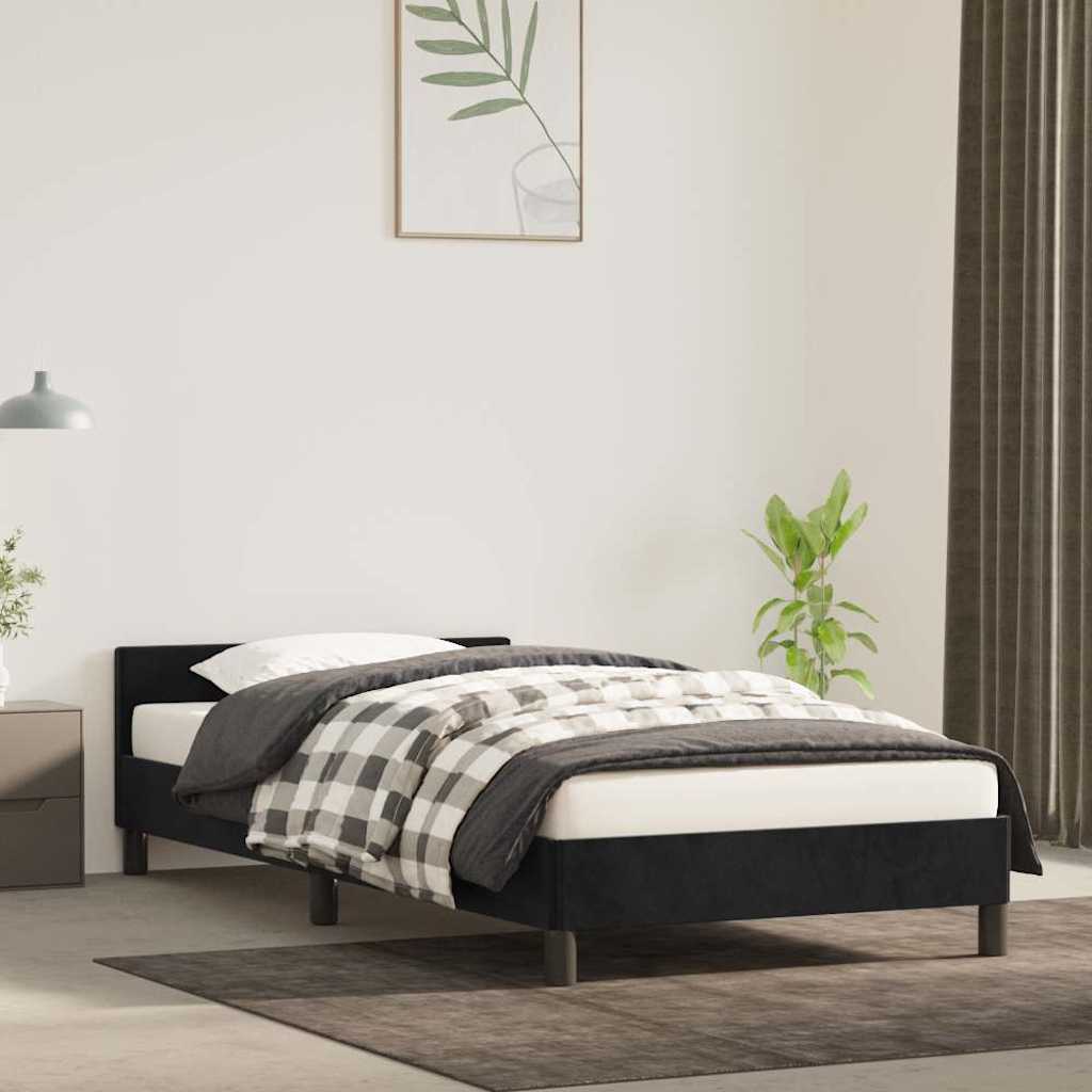 Cama con cabecero madera de ingeniería blanca 90x190 cm