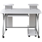 Escritorio ordenador madera contrachapada blanco 110x52x88,5 cm