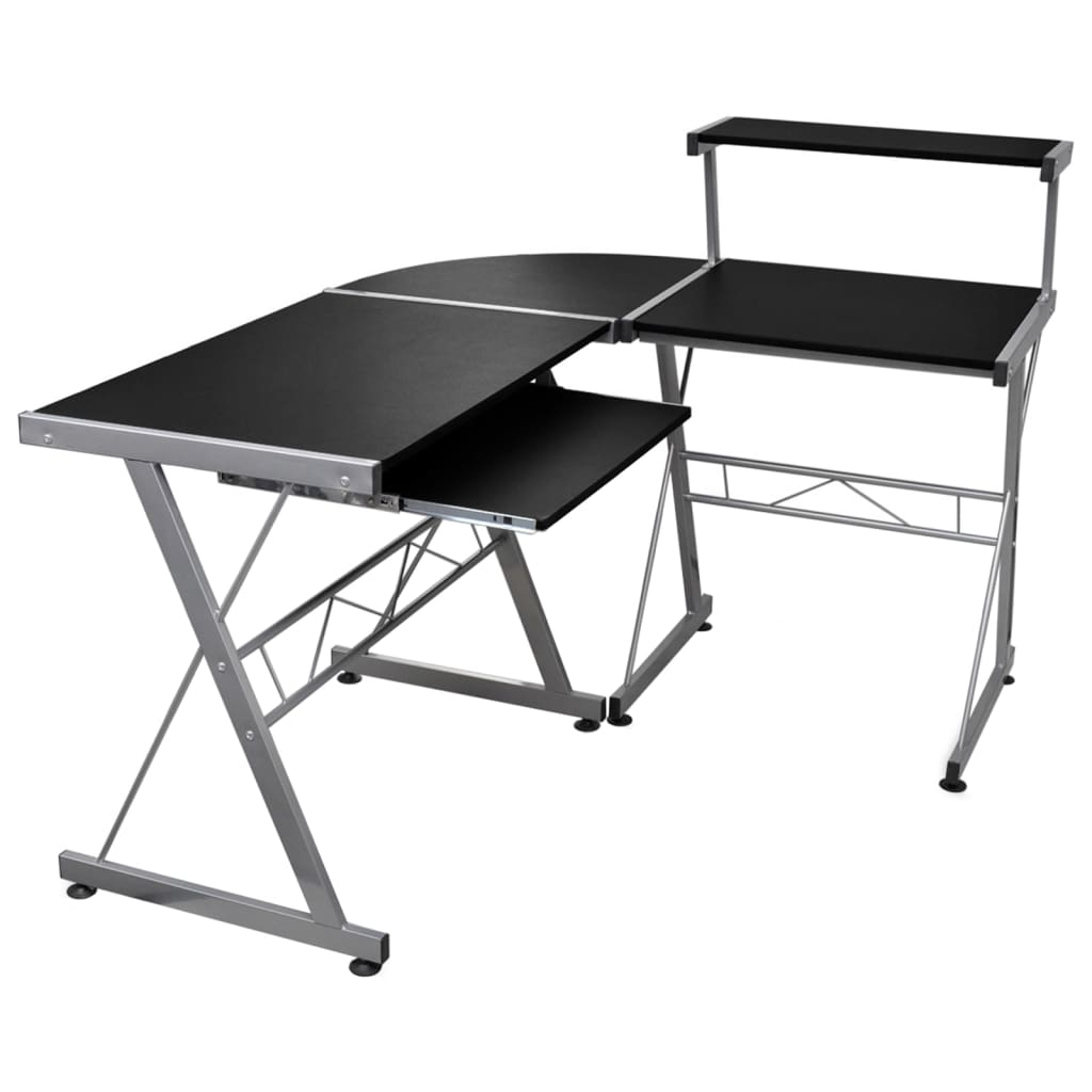 White plywood corner desk 132x112x99 cm