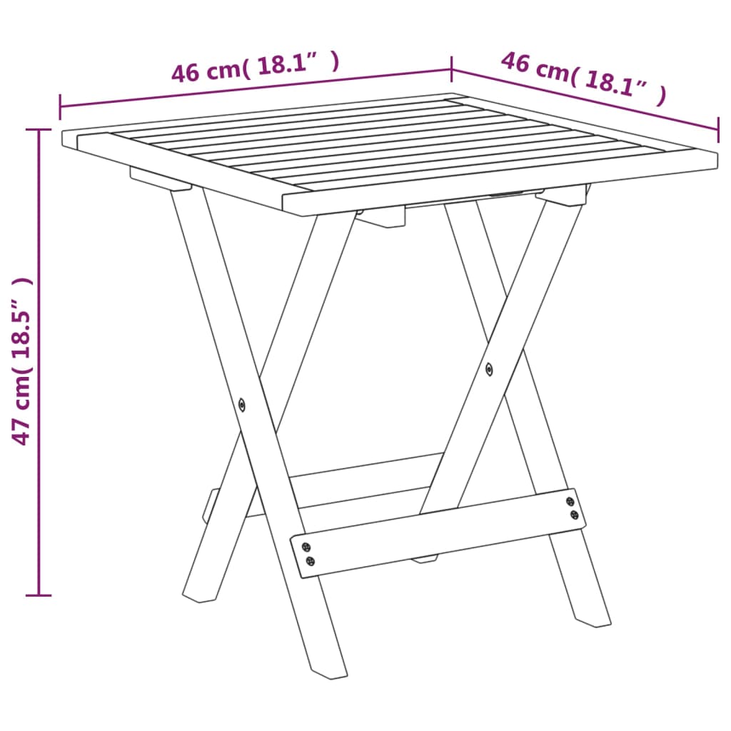Silla de jardín con reposapiés y mesa madera acacia y textilene