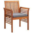 Sillas de comedor de jardín 4 uds con cojines madera de acacia