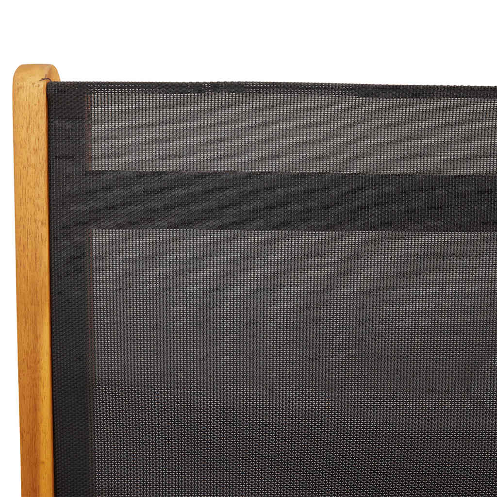 Sillas de jardín plegables 4 uds madera maciza acacia textileno